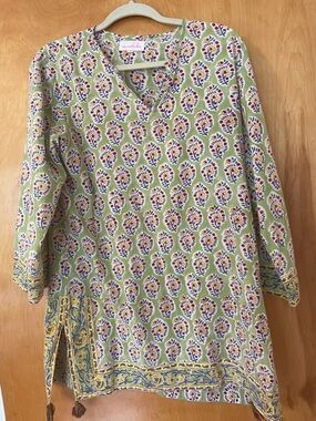 Mary Marshmallow Tunic/ Cover Up. Pull Over. Tassel detail